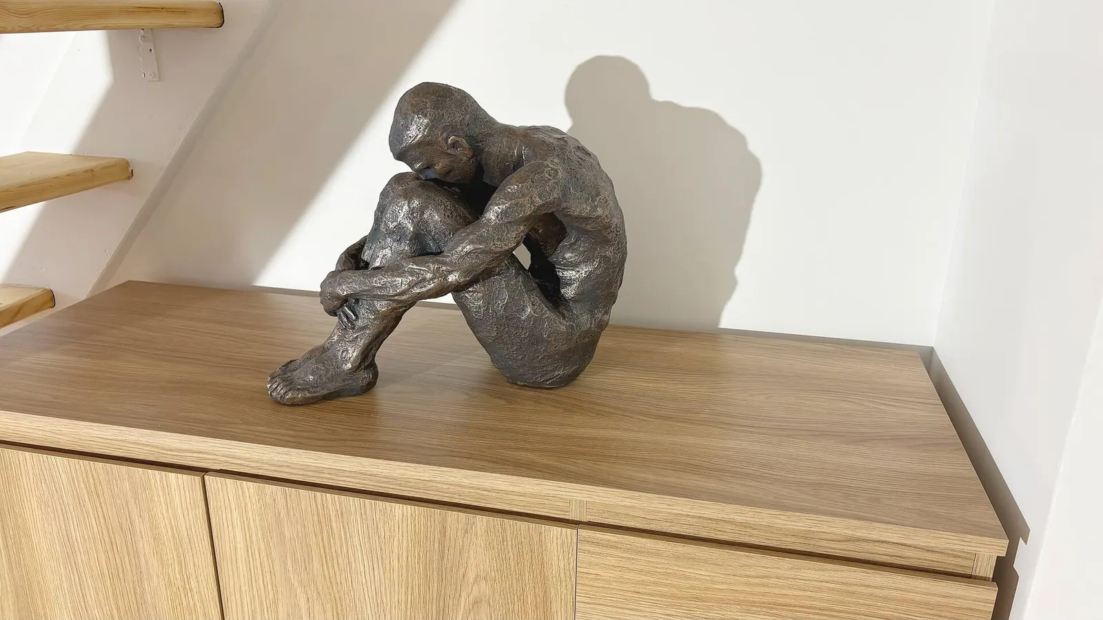 Sculpture on the hallway cabinet